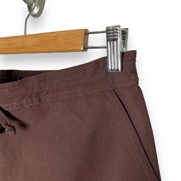 Prana Burgundy Brown Tie Waist Athletic Skirt Large - Picture 7 of 8